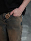 Natale Brown Baggy Jeans