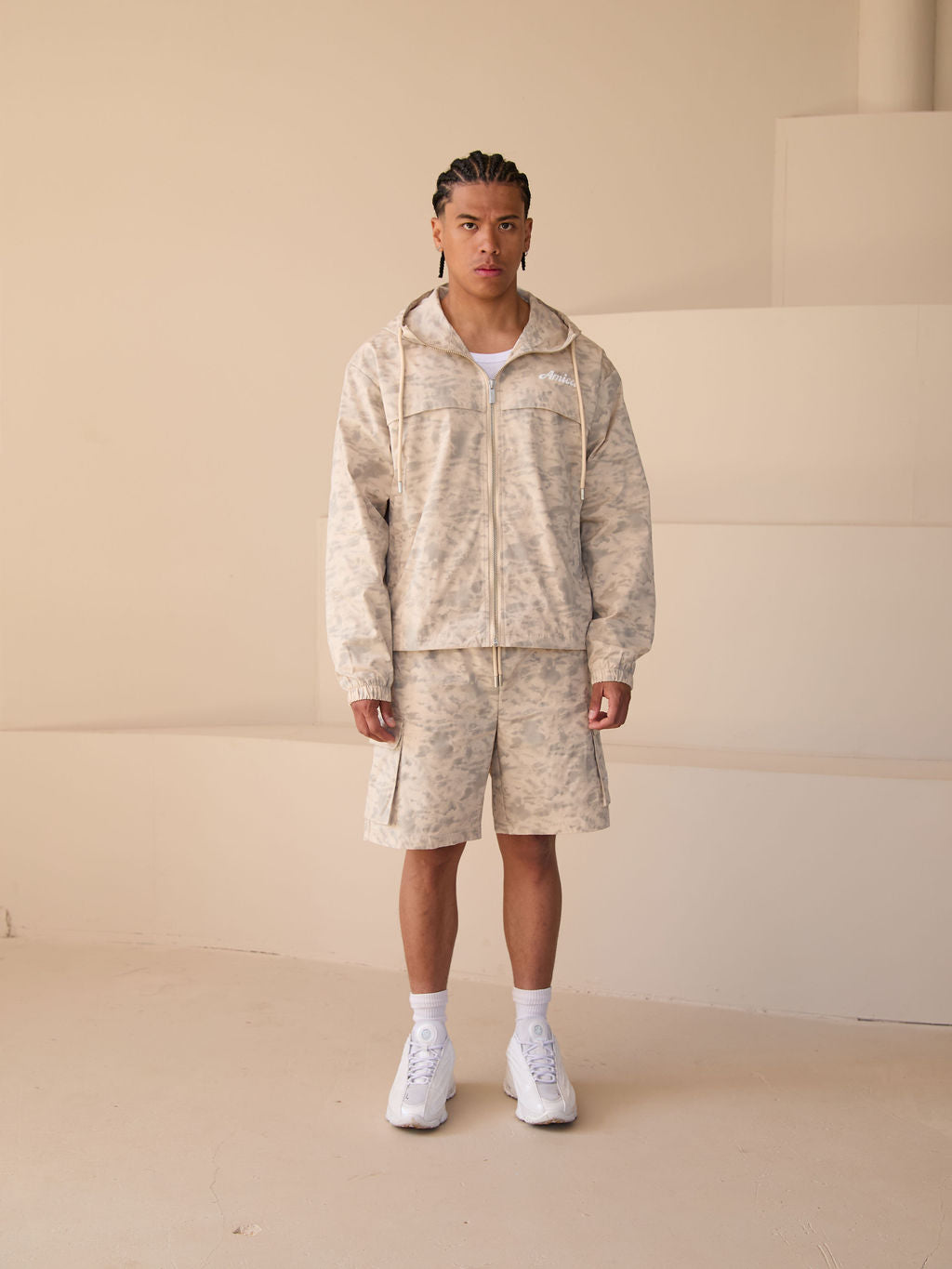 Almeria Patroon Windbreaker Jas Beige