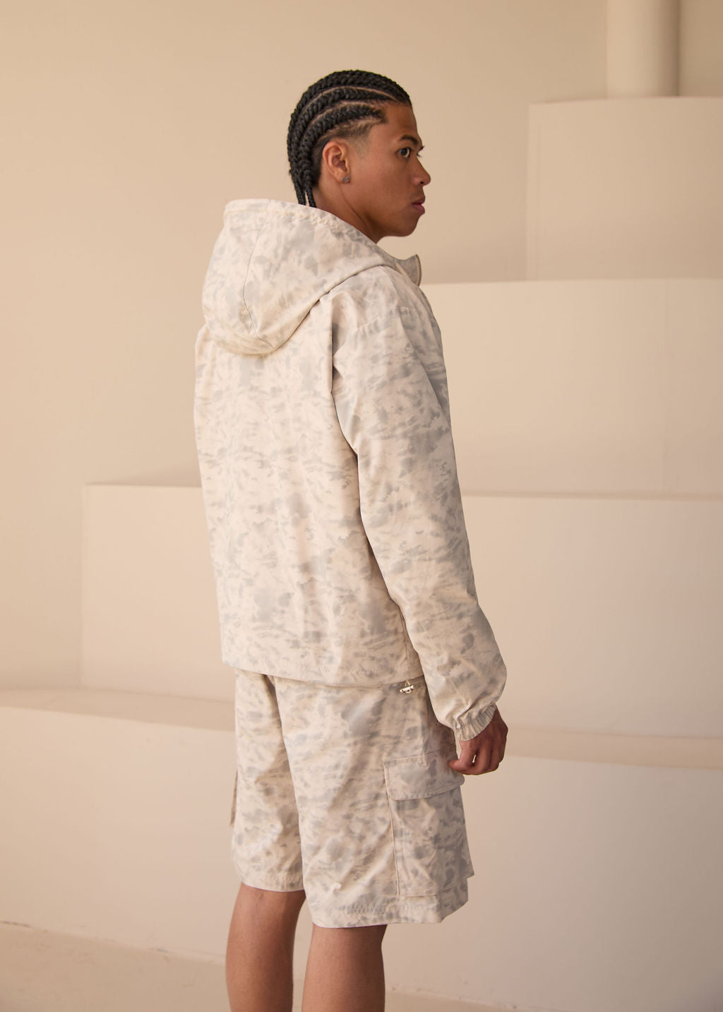 Almeria Patroon Windbreaker Jas Beige
