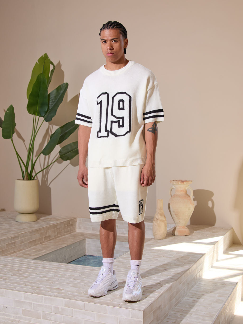 Camiseta de punto Nantes blanca