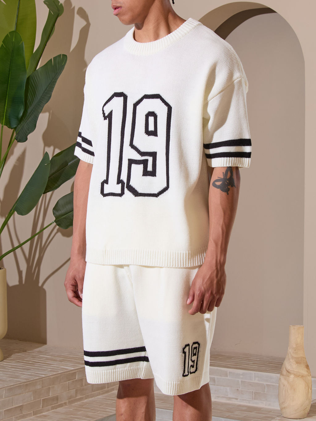 Camiseta de punto Nantes blanca