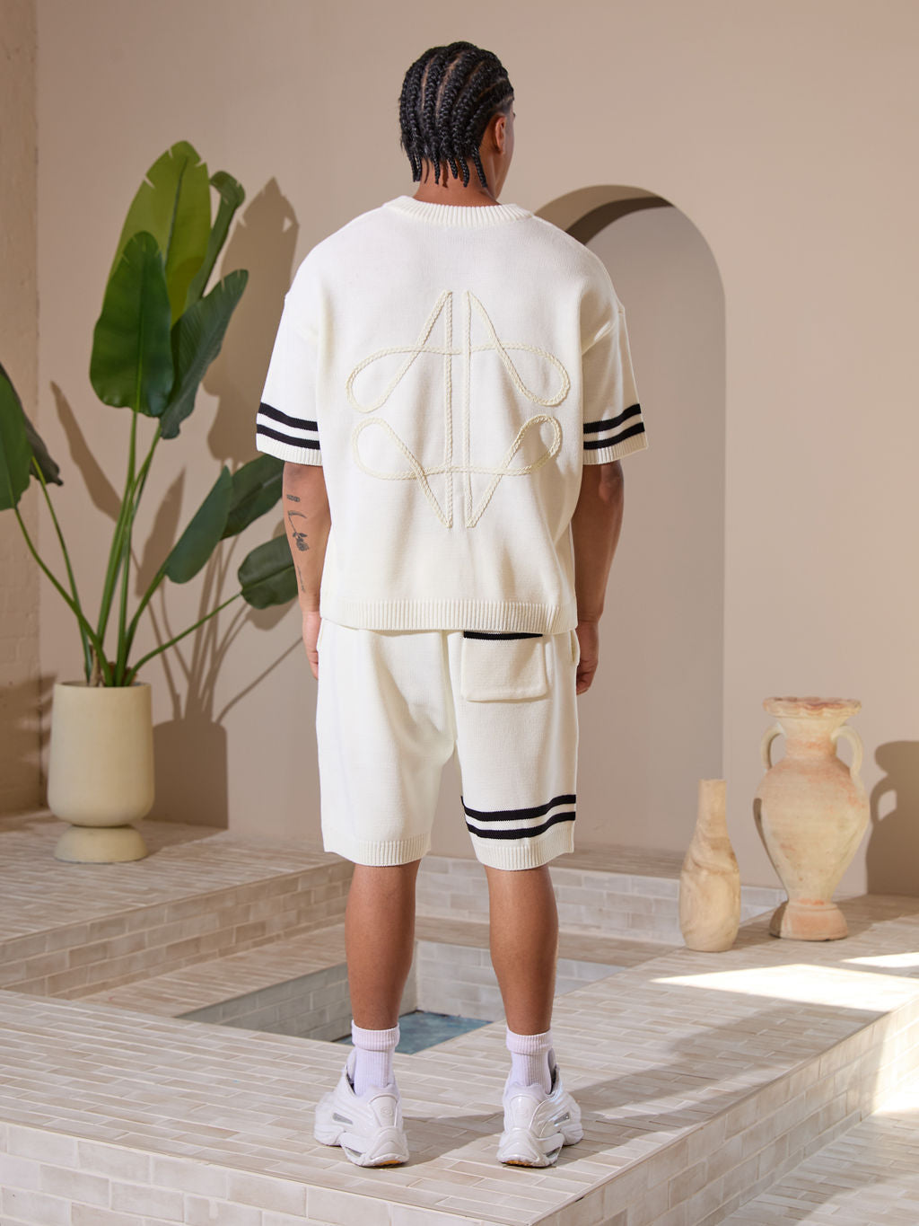 Camiseta de punto Nantes blanca