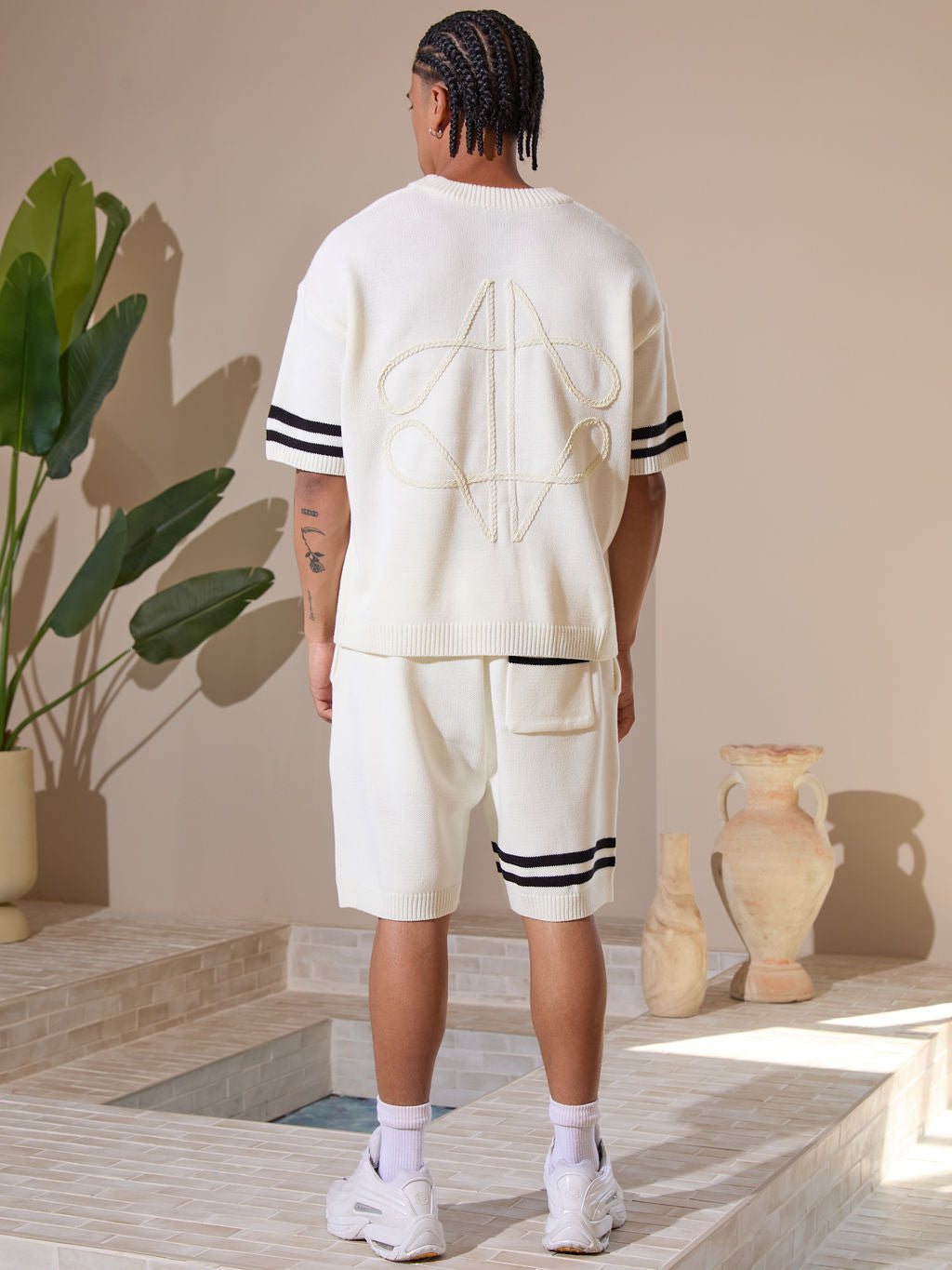 Pantalones Cortos de Punto Nantes Blancos
