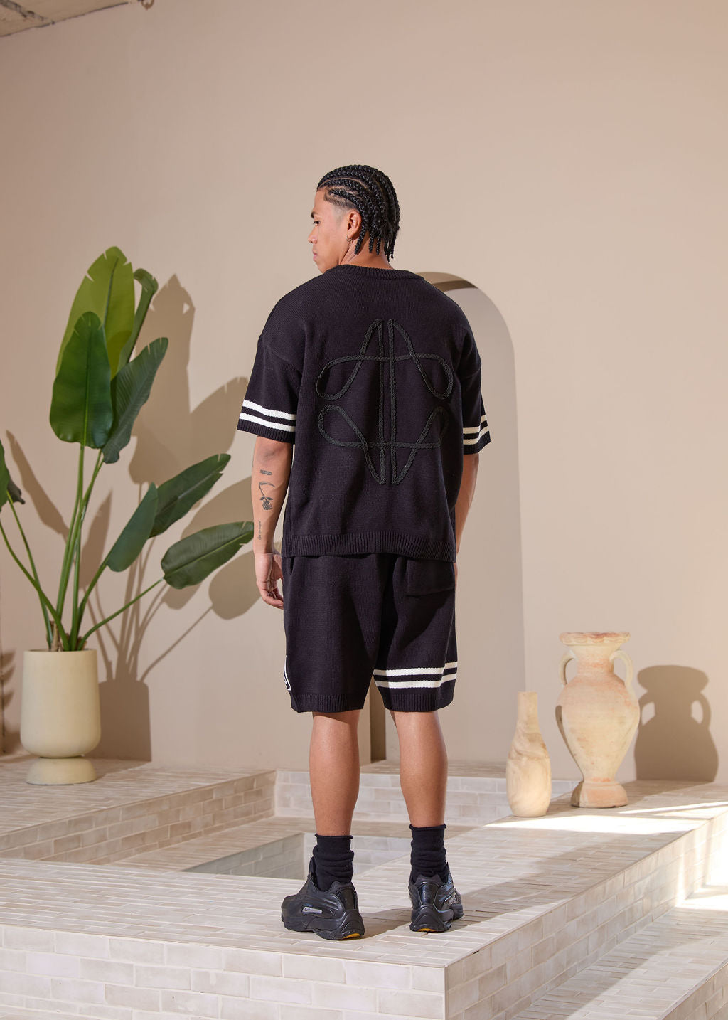 Pantalones Cortos de Punto Nantes Negros
