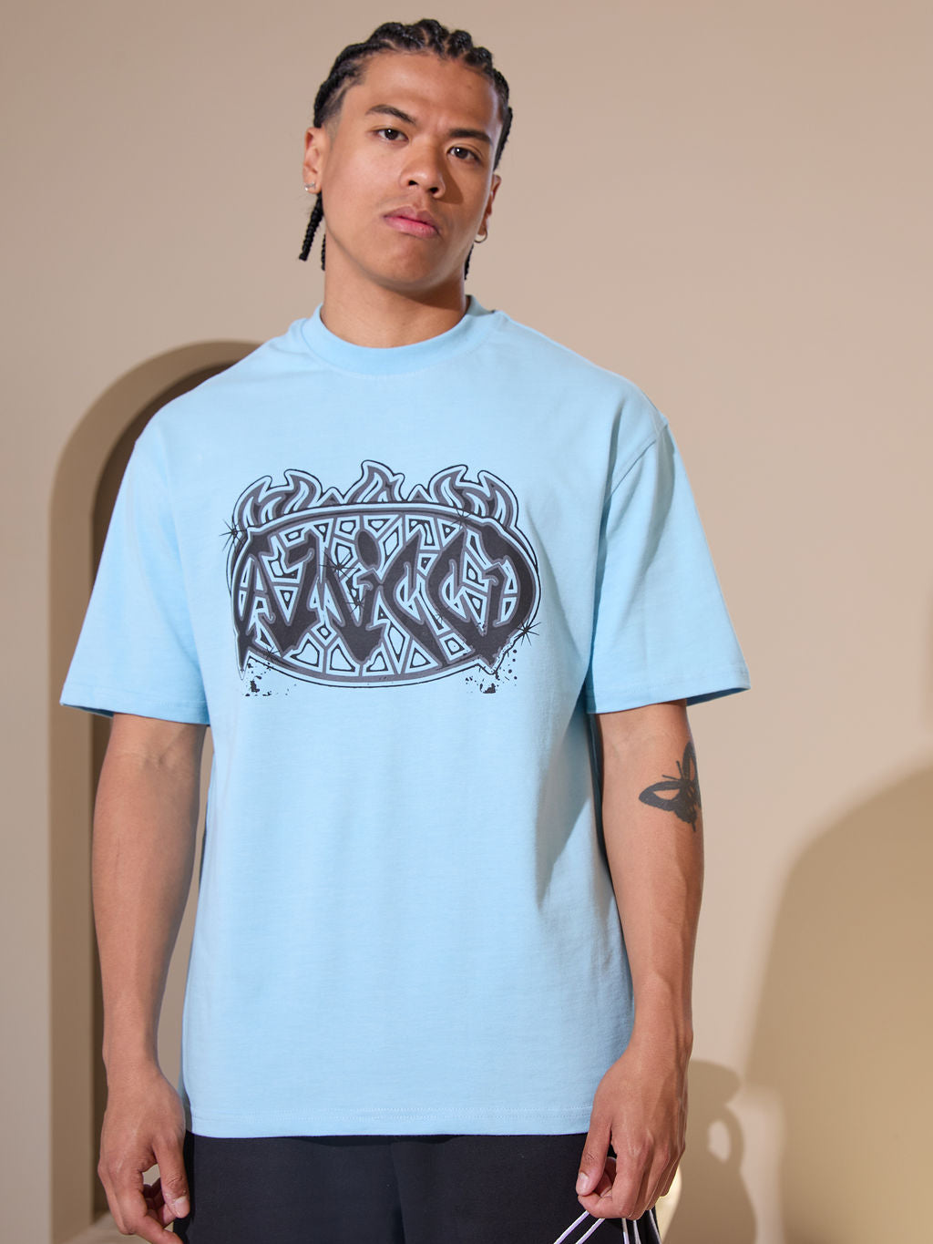 Camiseta gráfica Vallea azul