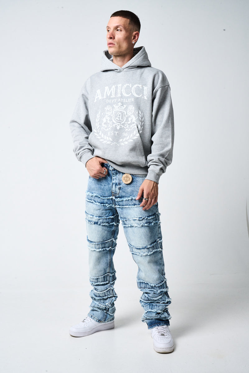 Caspian Stacked Jean Blue