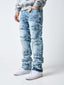 Caspian Stacked Jean Blue
