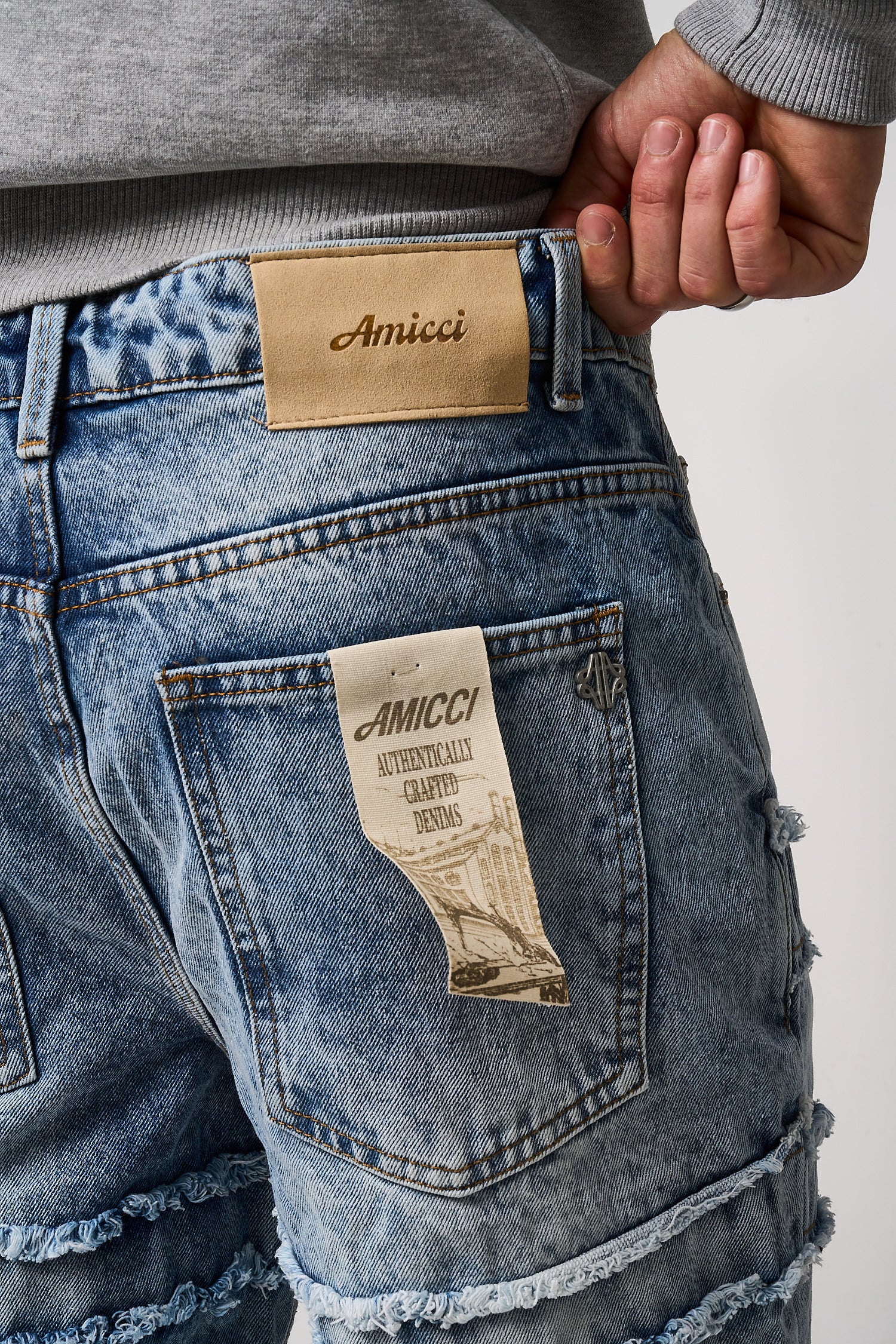 Caspian Stacked Jean Blue