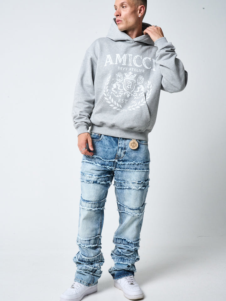 Caspian Stacked Jean Blue