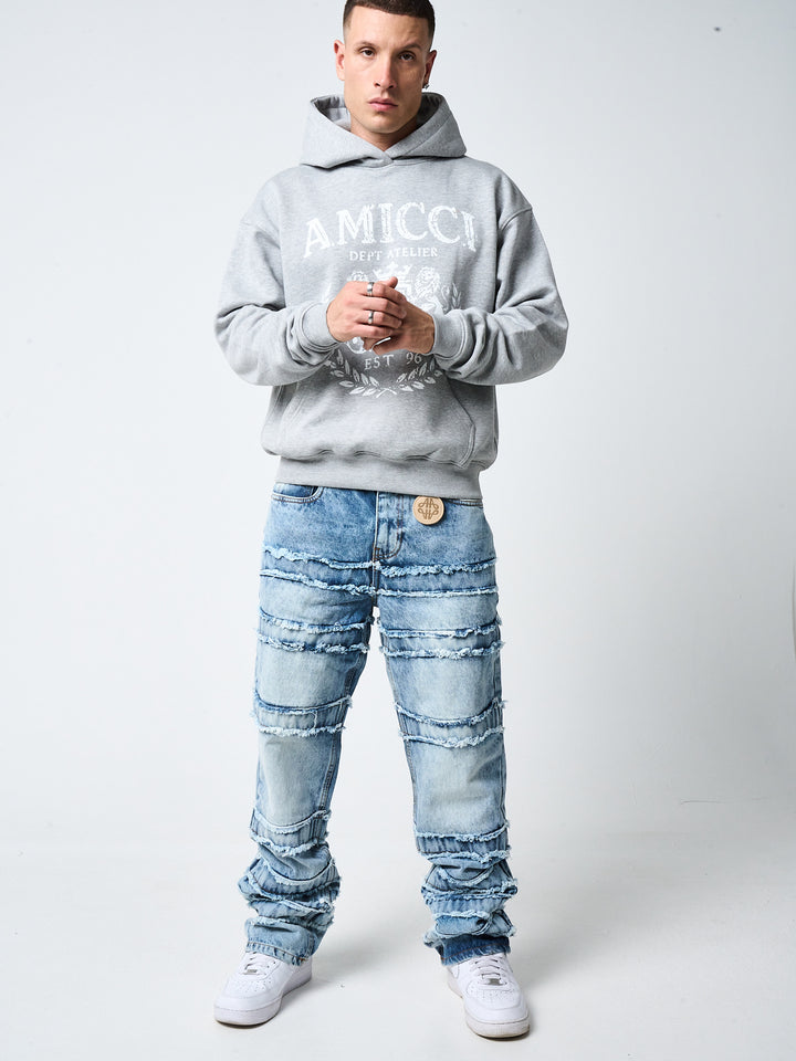 Caspian Stacked Jean Blue
