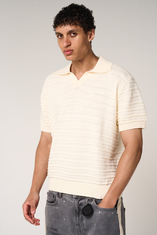 Dune Knitted Polo Cream