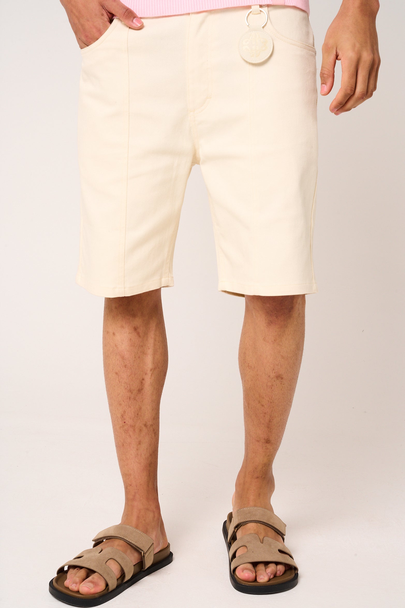 Sarito Cotton Twill Shorts Cream
