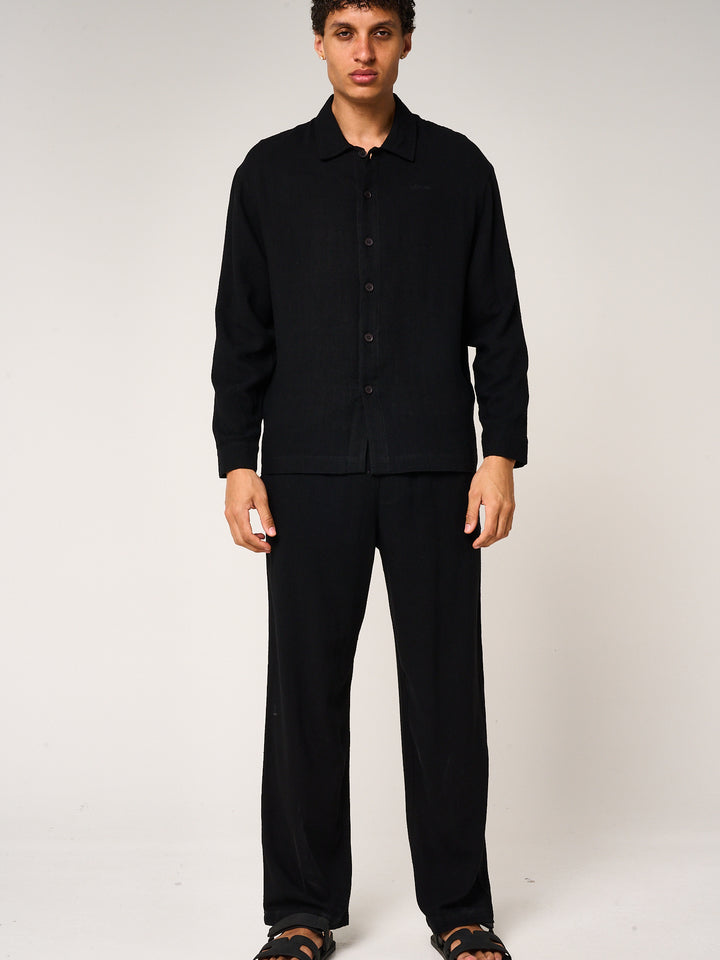 Vesper Linen Shirt Black
