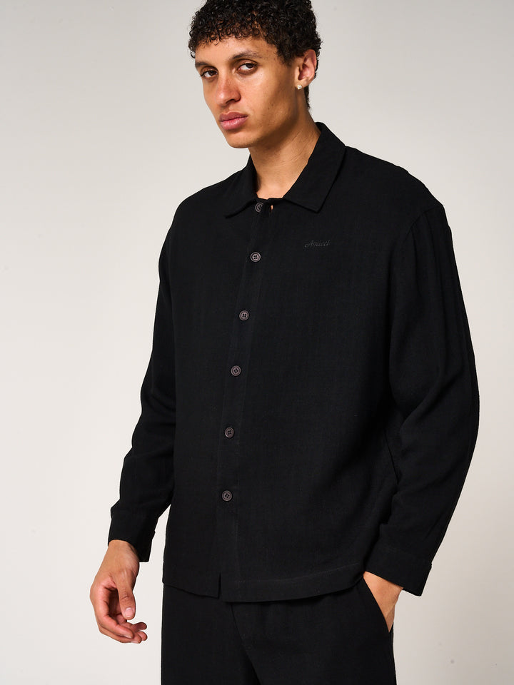 Vesper Linen Shirt Black