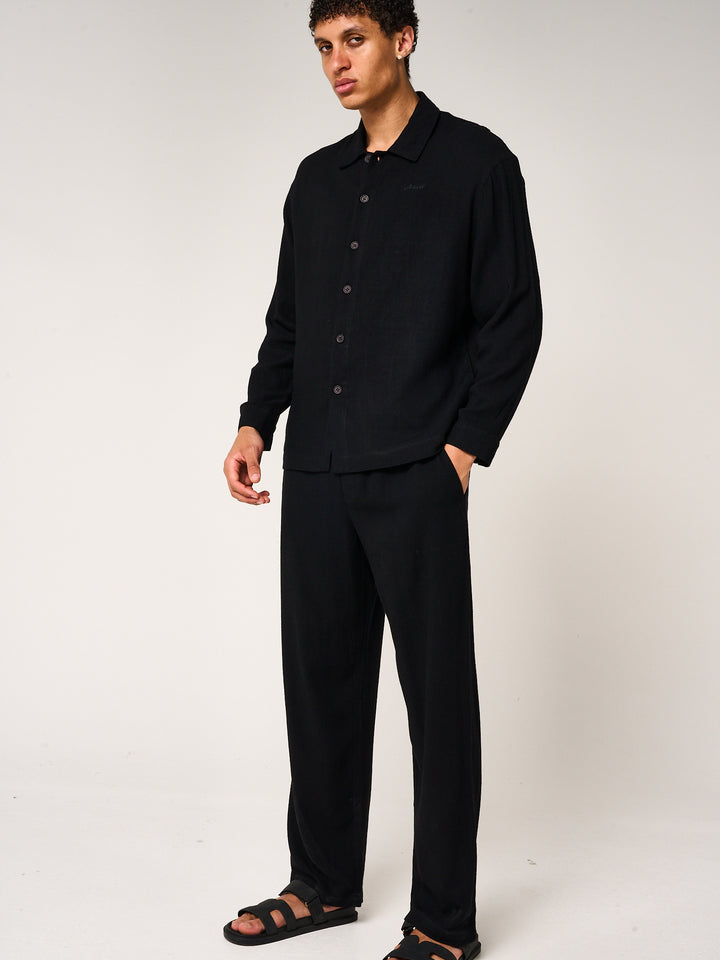 Vesper Linen Pants Black