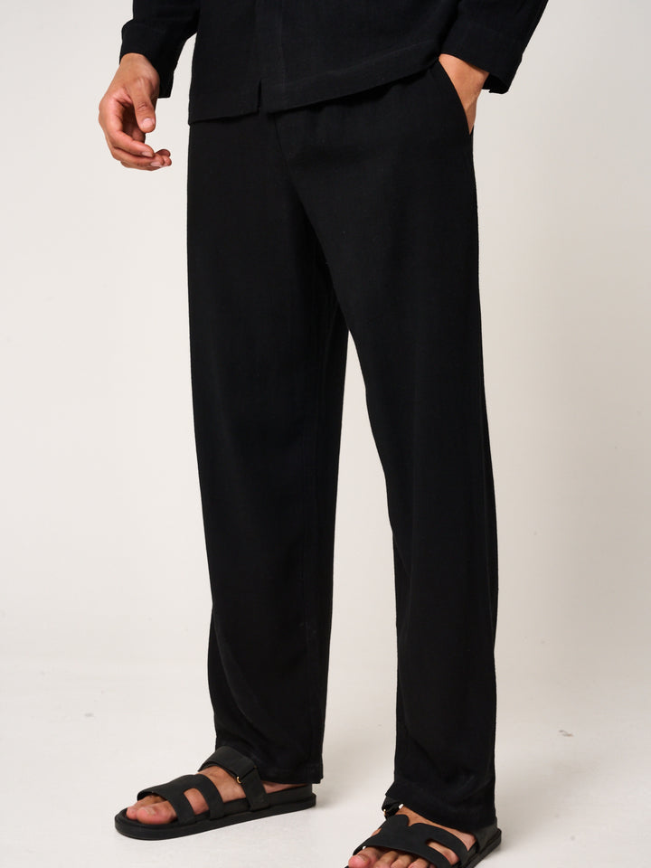 Vesper Linen Pants Black