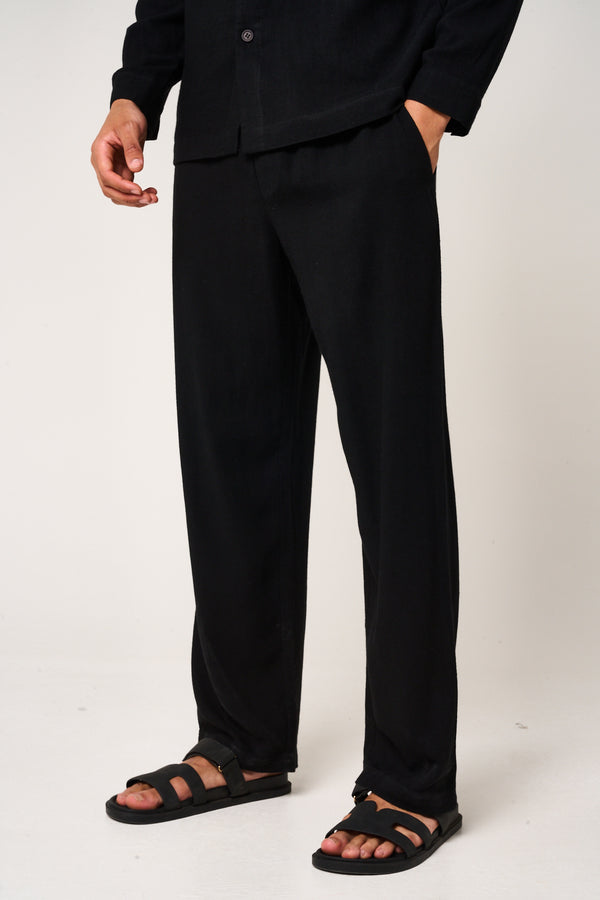 Vesper Linen Pants Black