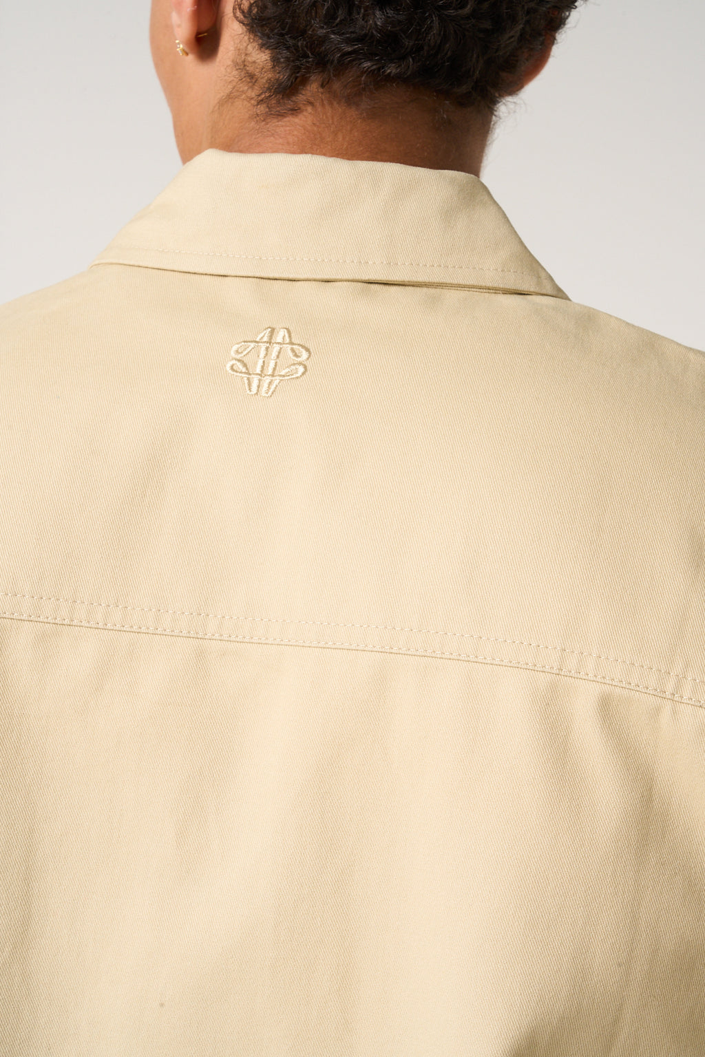 Ornell Cotton Twill Overshirt Beige