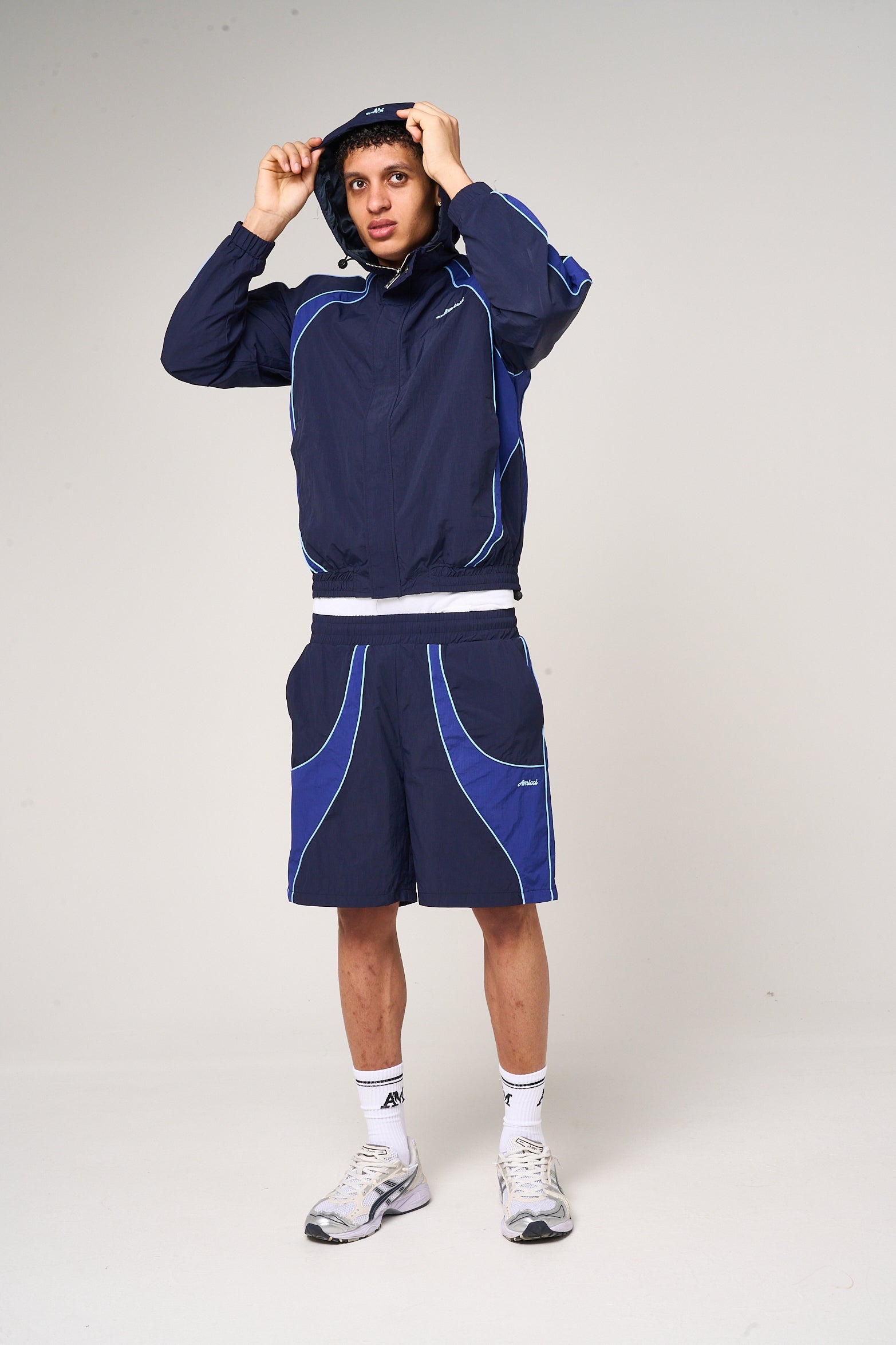 Placido Navy Shell Windbreaker
