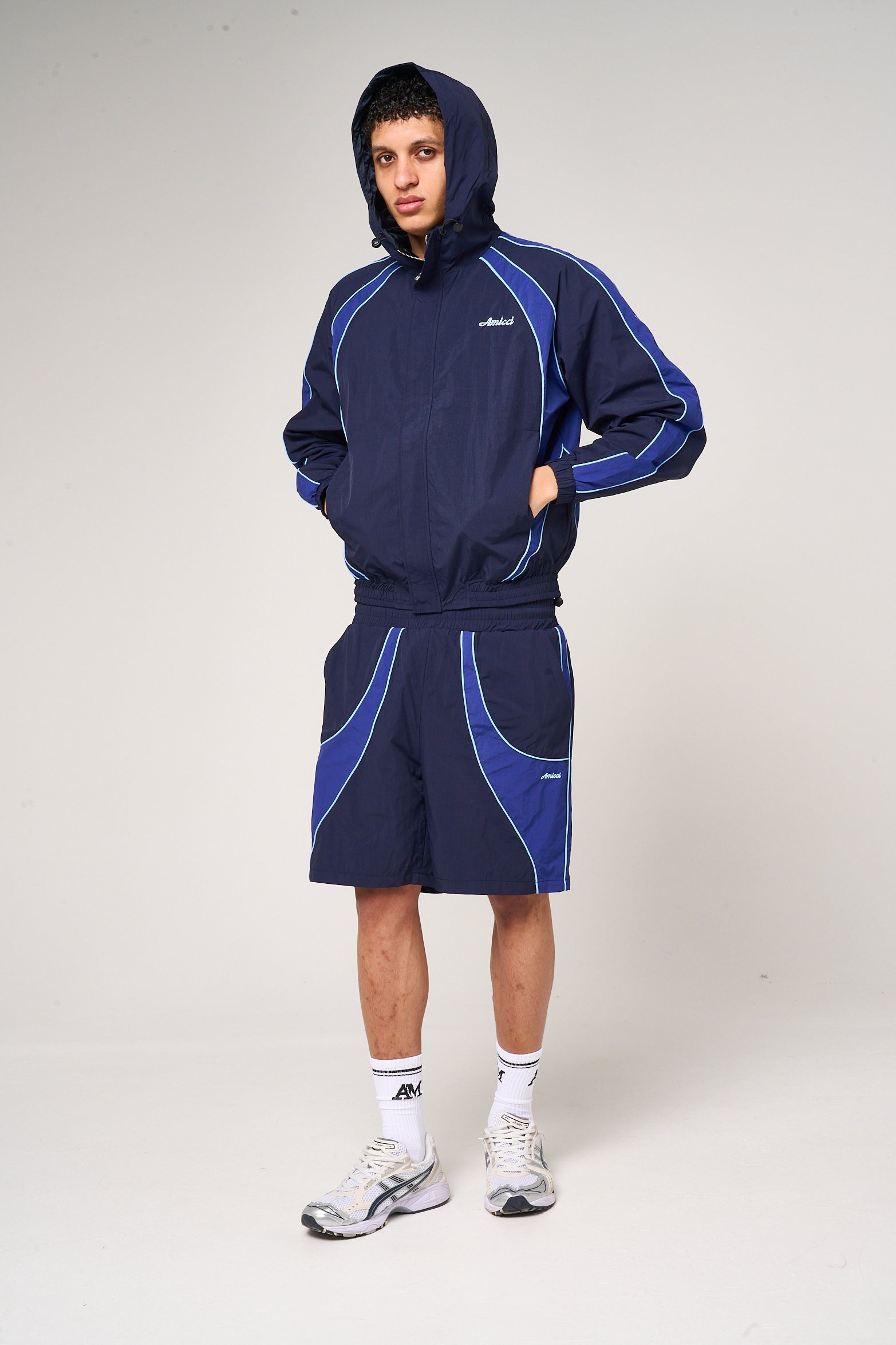 Placido Navy Shell Windbreaker