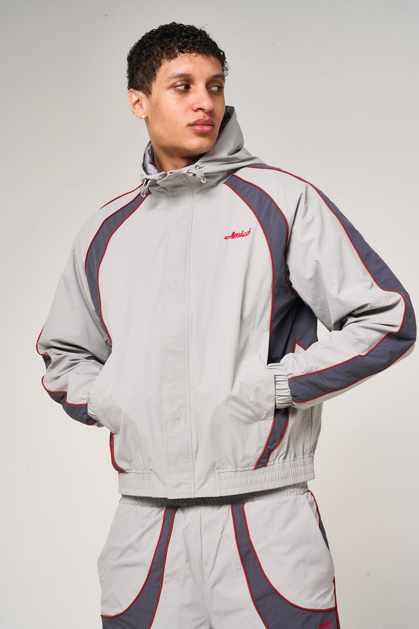 Placido Grey Shell Windbreaker