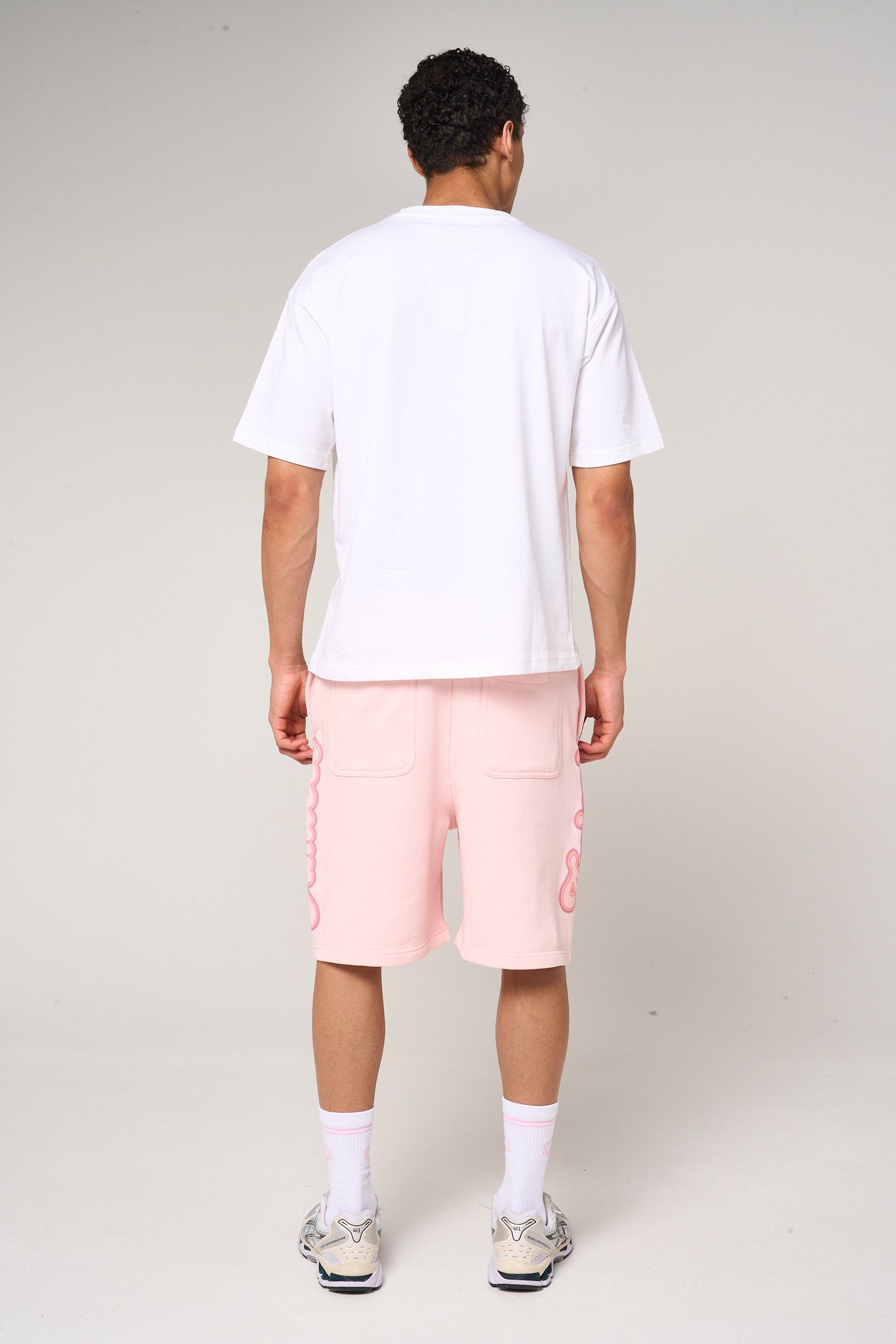 Rachid Logo Printed T Shirt Pink