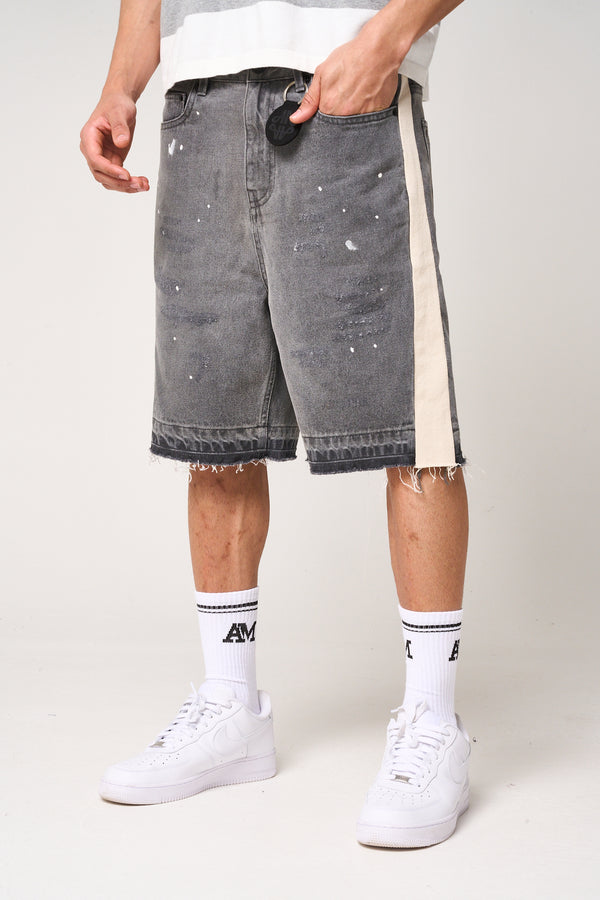Maranello Grey Denim Shorts