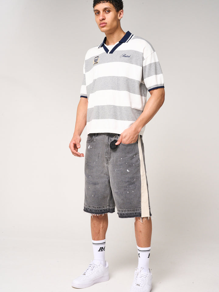 Maranello Grey Denim Shorts