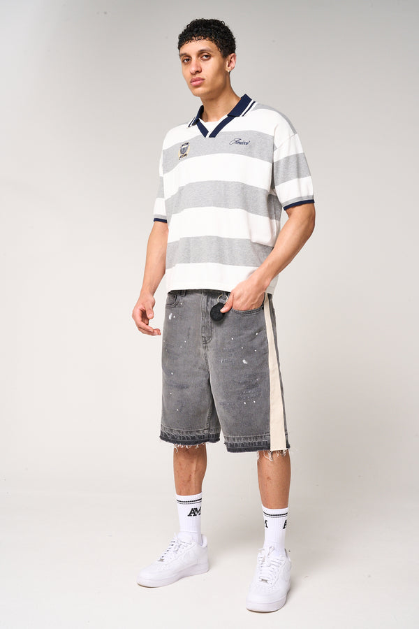 Maranello Grey Denim Shorts