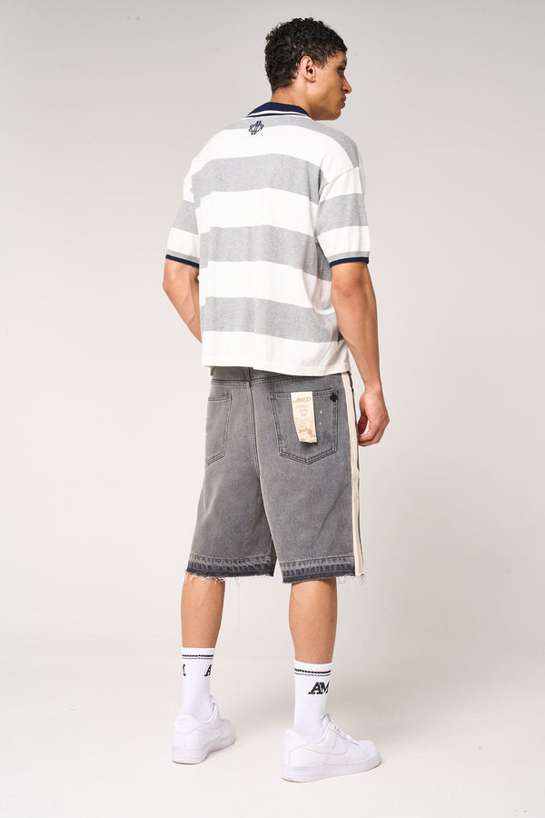 Maranello Grey Denim Shorts