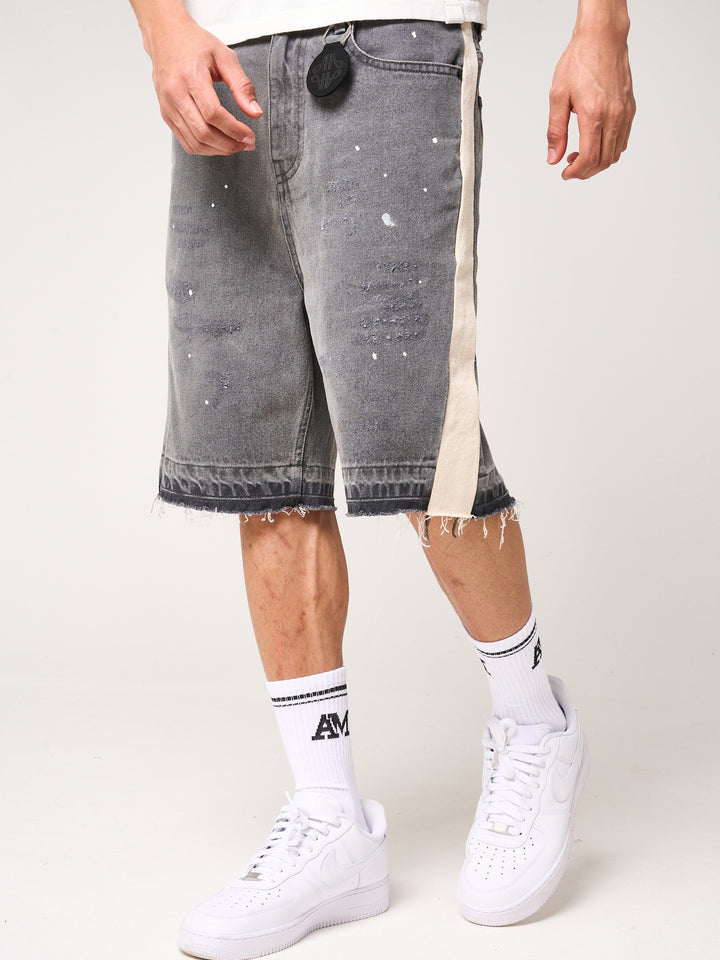 Maranello Grey Denim Shorts