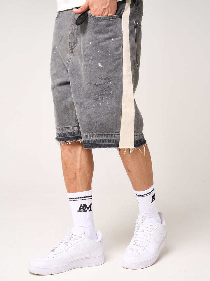 Maranello Grey Denim Shorts