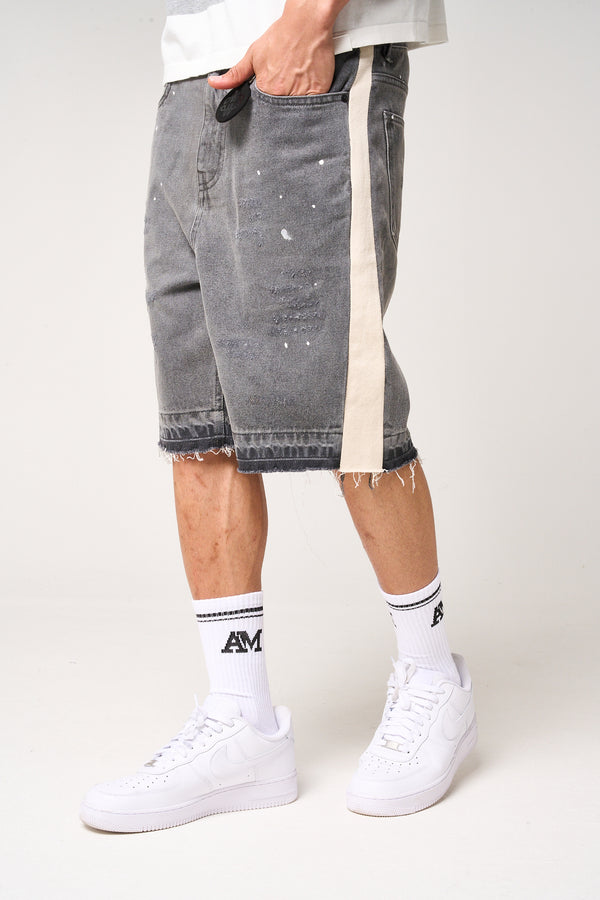 Maranello Grey Denim Shorts
