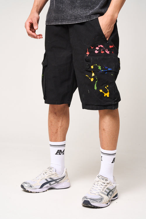Colonel Cargo Shorts Black