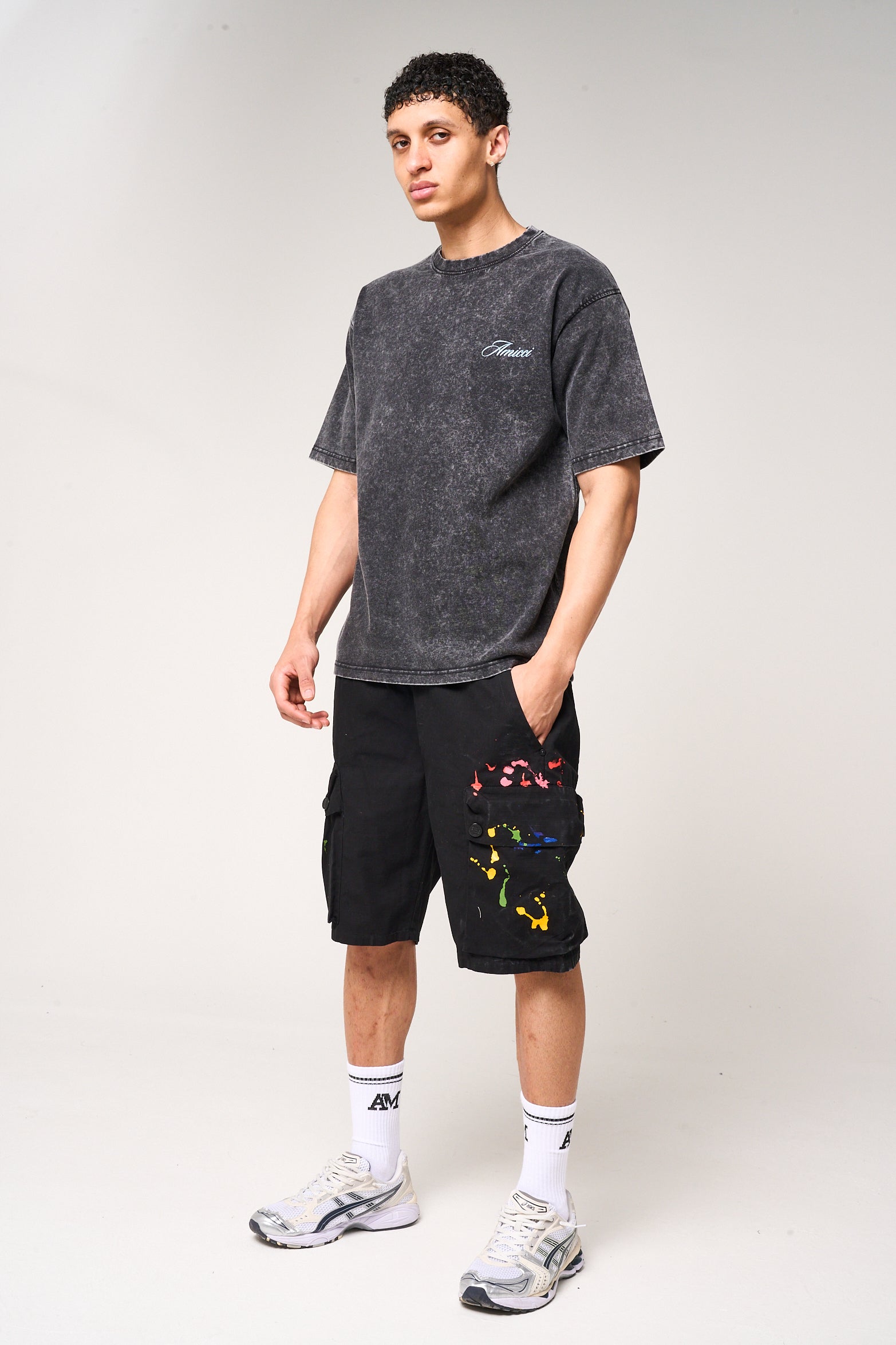 Colonel Camo Cargo Shorts Black
