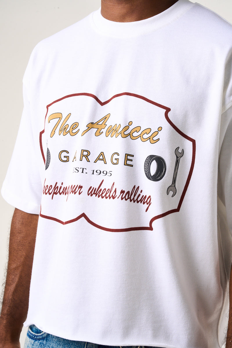 Torque Graphic Boxy T Shirt White
