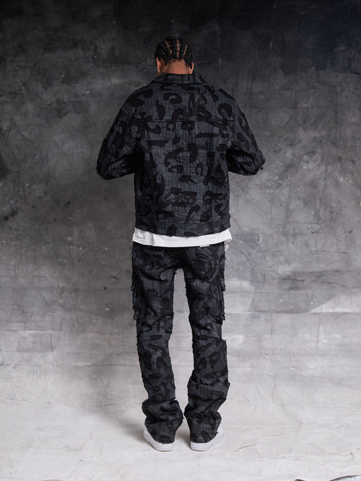 Jeans de mezclilla negra Geragio