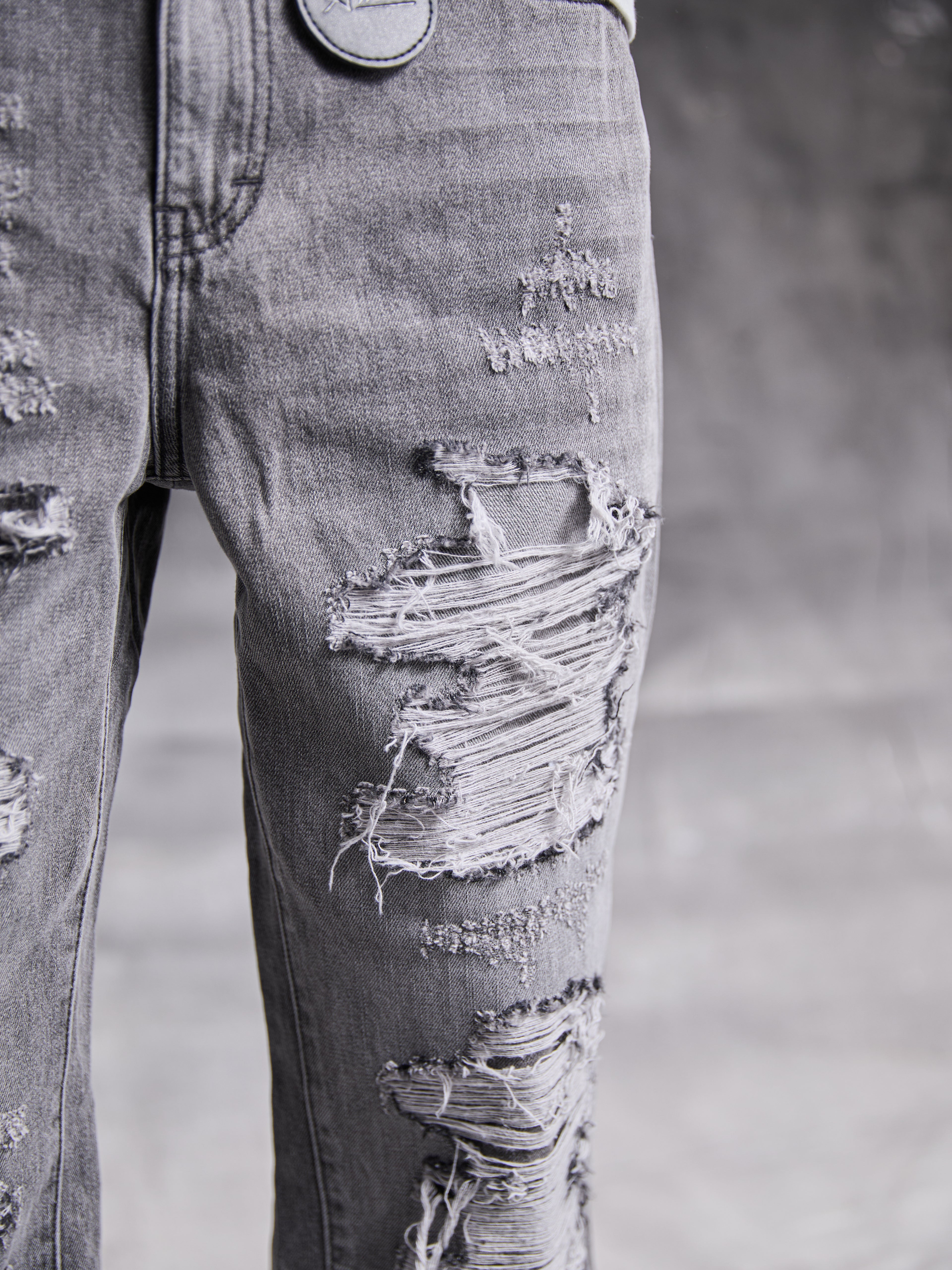 Sarrona Grijs Gewassen Denim Jeans