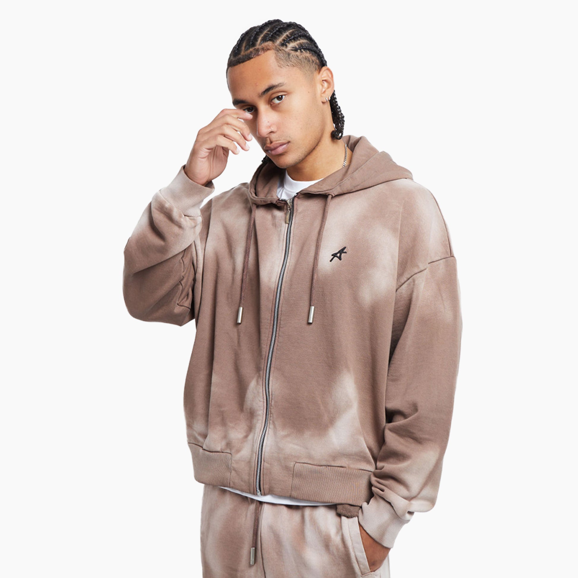 Levanto Washed Zip through Taupe