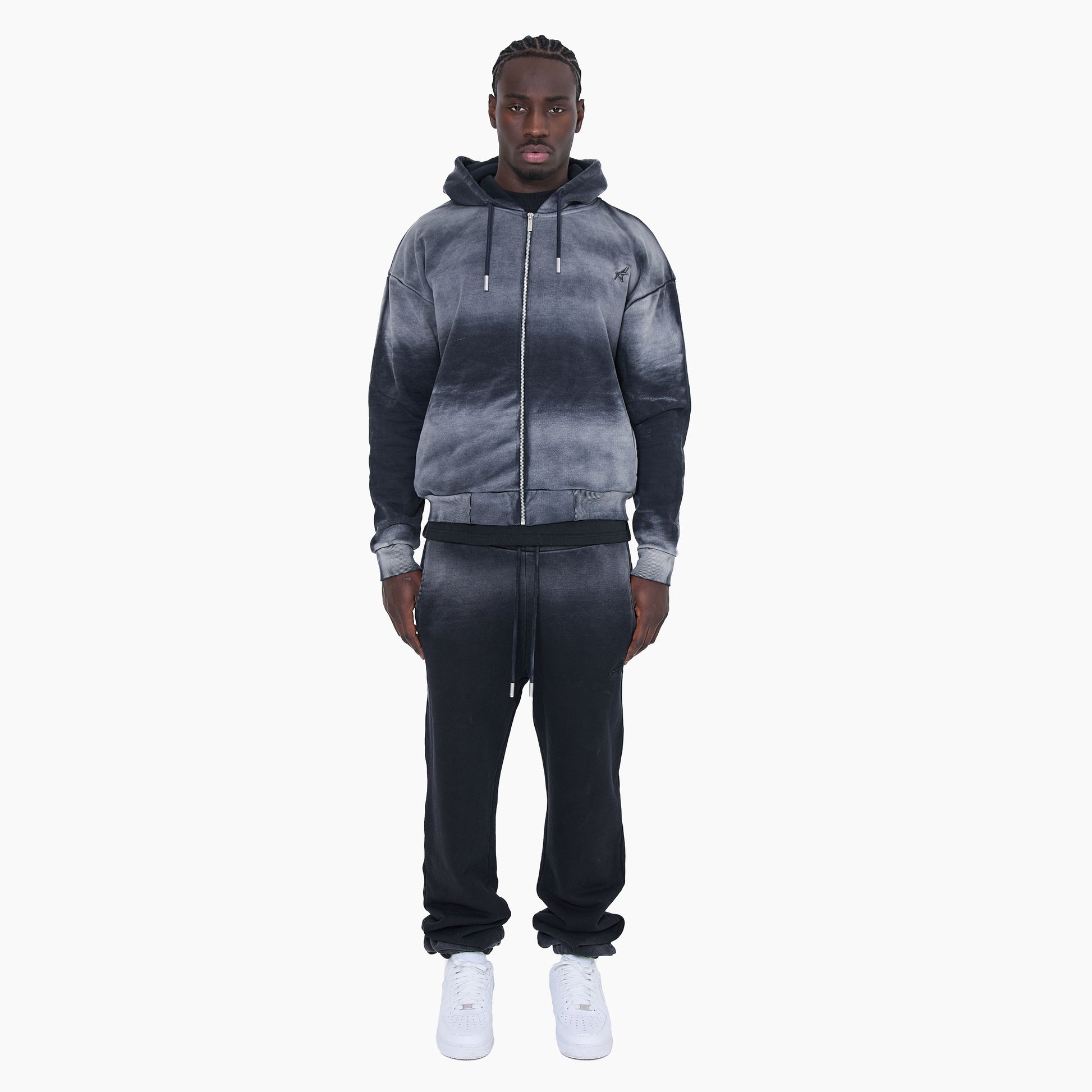 Levanto Zip Through Washed Hoodie