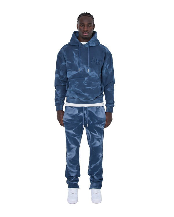 Sudadera Rezaro Lavada Azul Marino