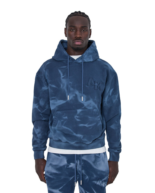 Sudadera Rezaro Lavada Azul Marino