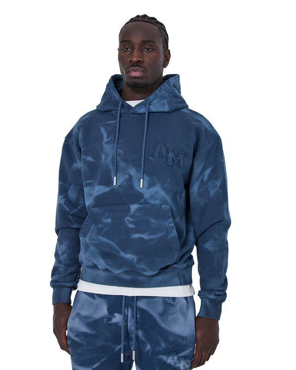 Sudadera Rezaro Lavada Azul Marino