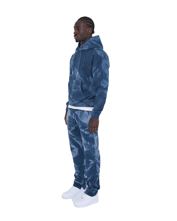 Sudadera Rezaro Lavada Azul Marino