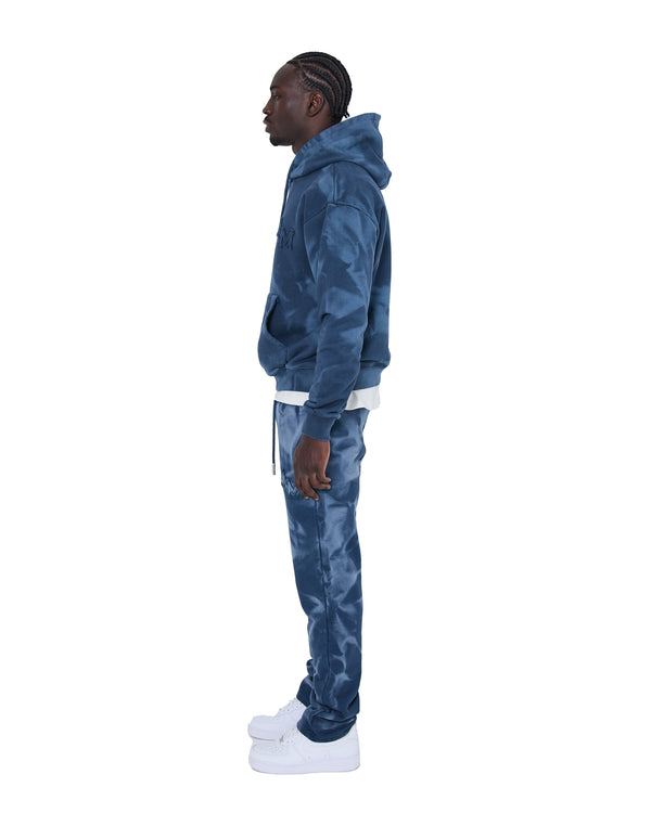 Sudadera Rezaro Lavada Azul Marino