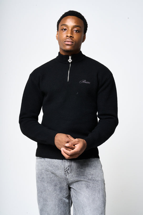 Dexter Black Quarter Zip Sweatshirt