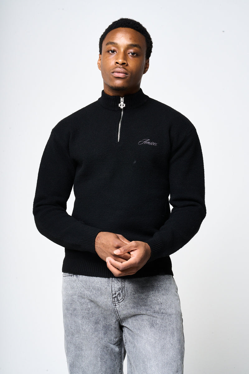 Dexter Black Quarter Zip Sweatshirt