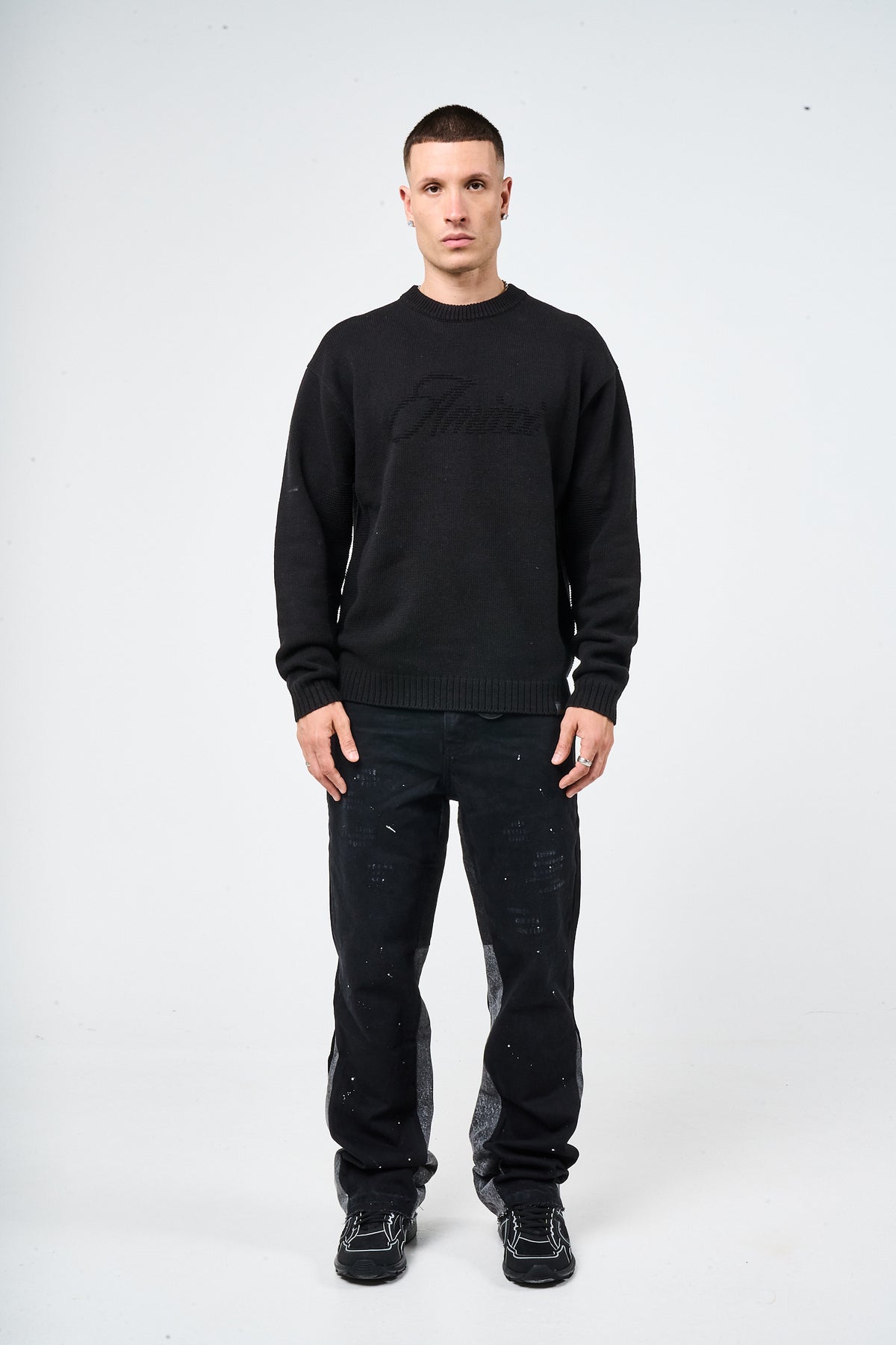 Trieste Black Logo Sweatshirt