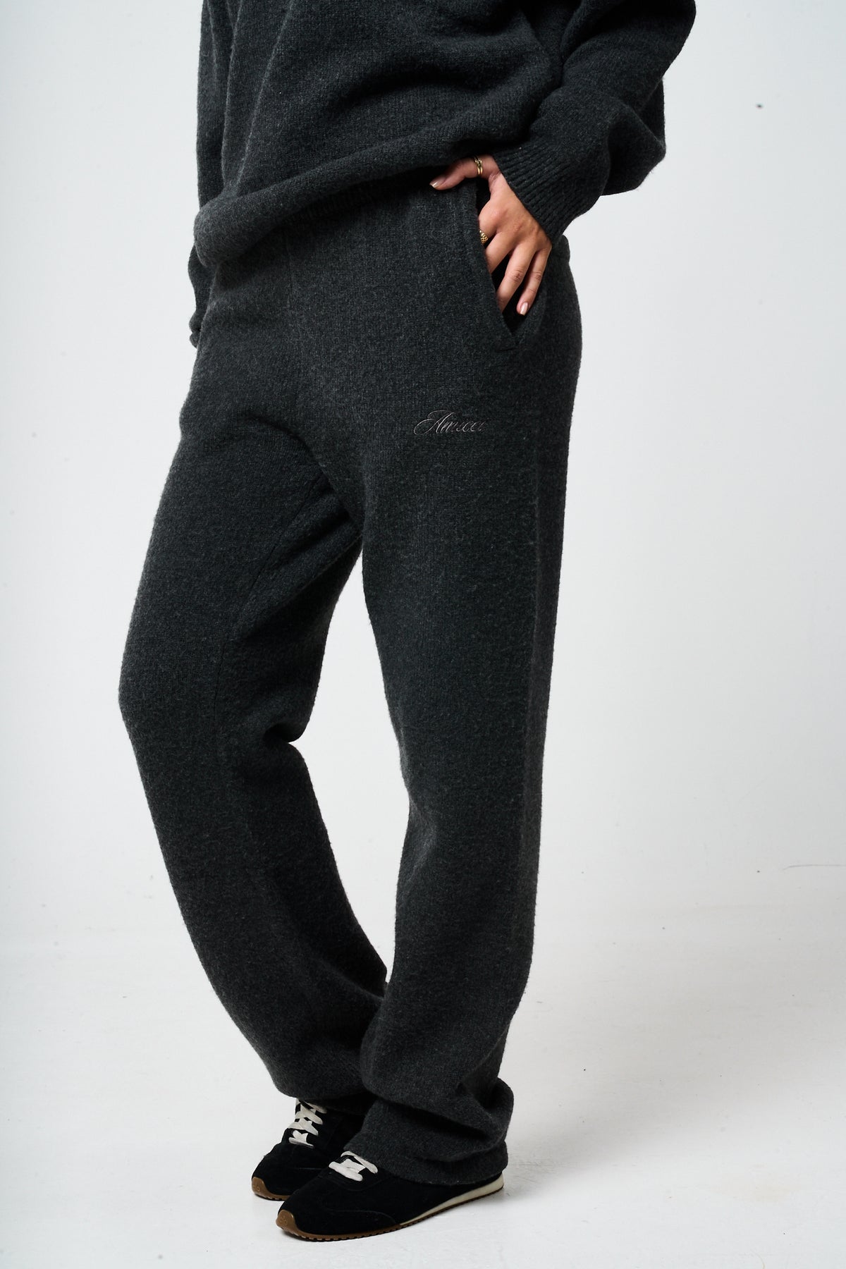 Dexter Charcoal Knitted Joggers