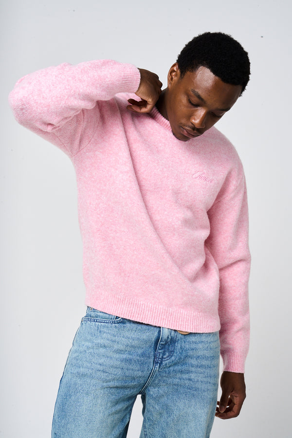 Dexter Pink Knitted Sweatshirt